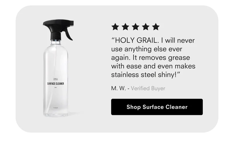 “HOLY GRAIL. I will never use anything else ever again. It removes grease with ease and even makes stainless steel shiny!”