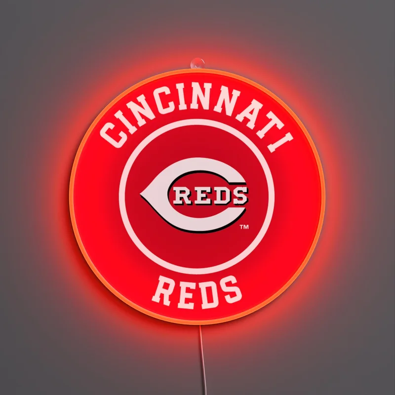 Image of Cincinnati Reds Rounded Logo, LED neon sign