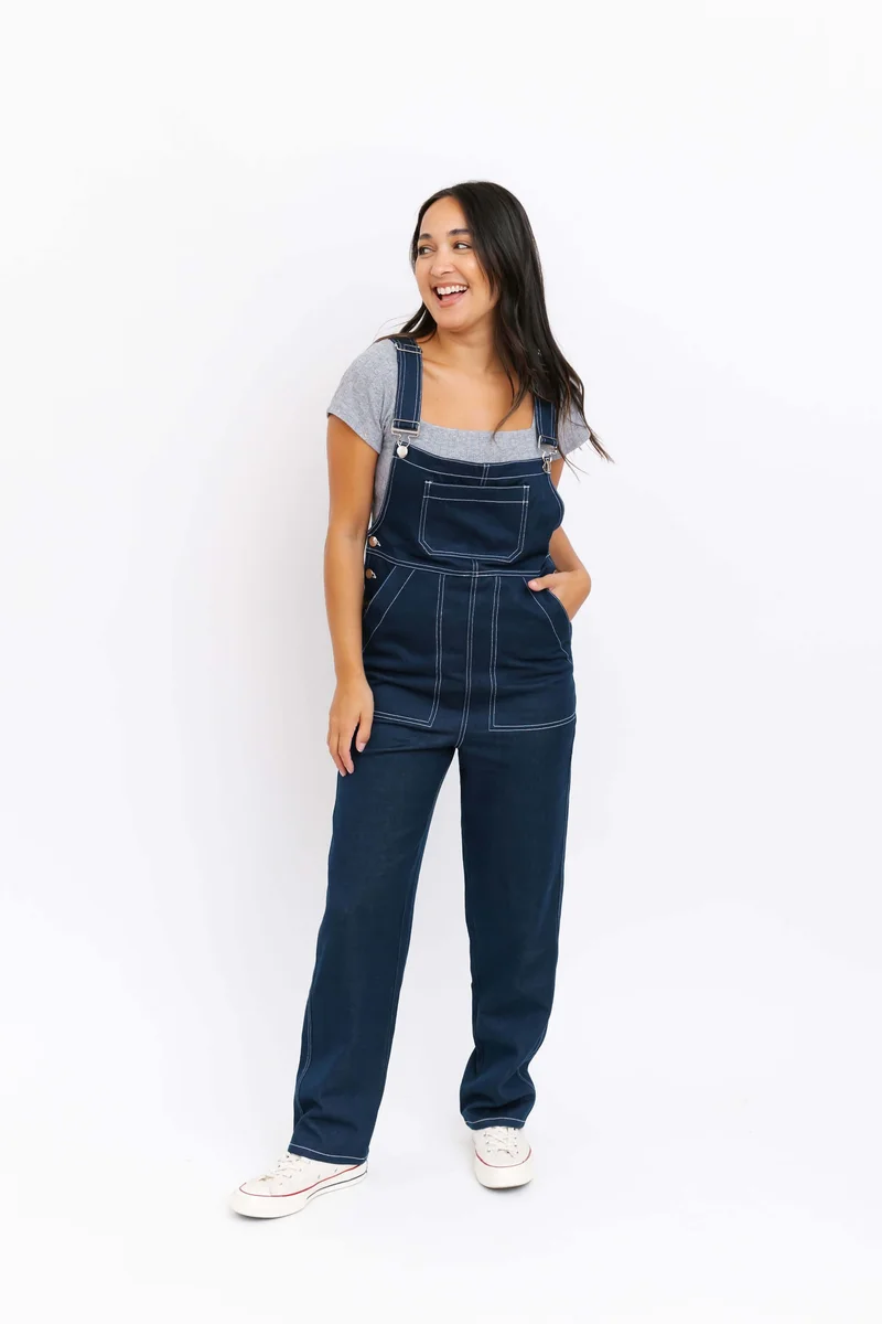 Image of Marley Denim Overalls in Indigo
