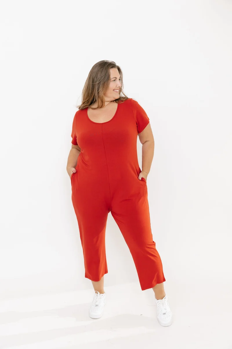 Image of Thursday Romper in Bella Brick