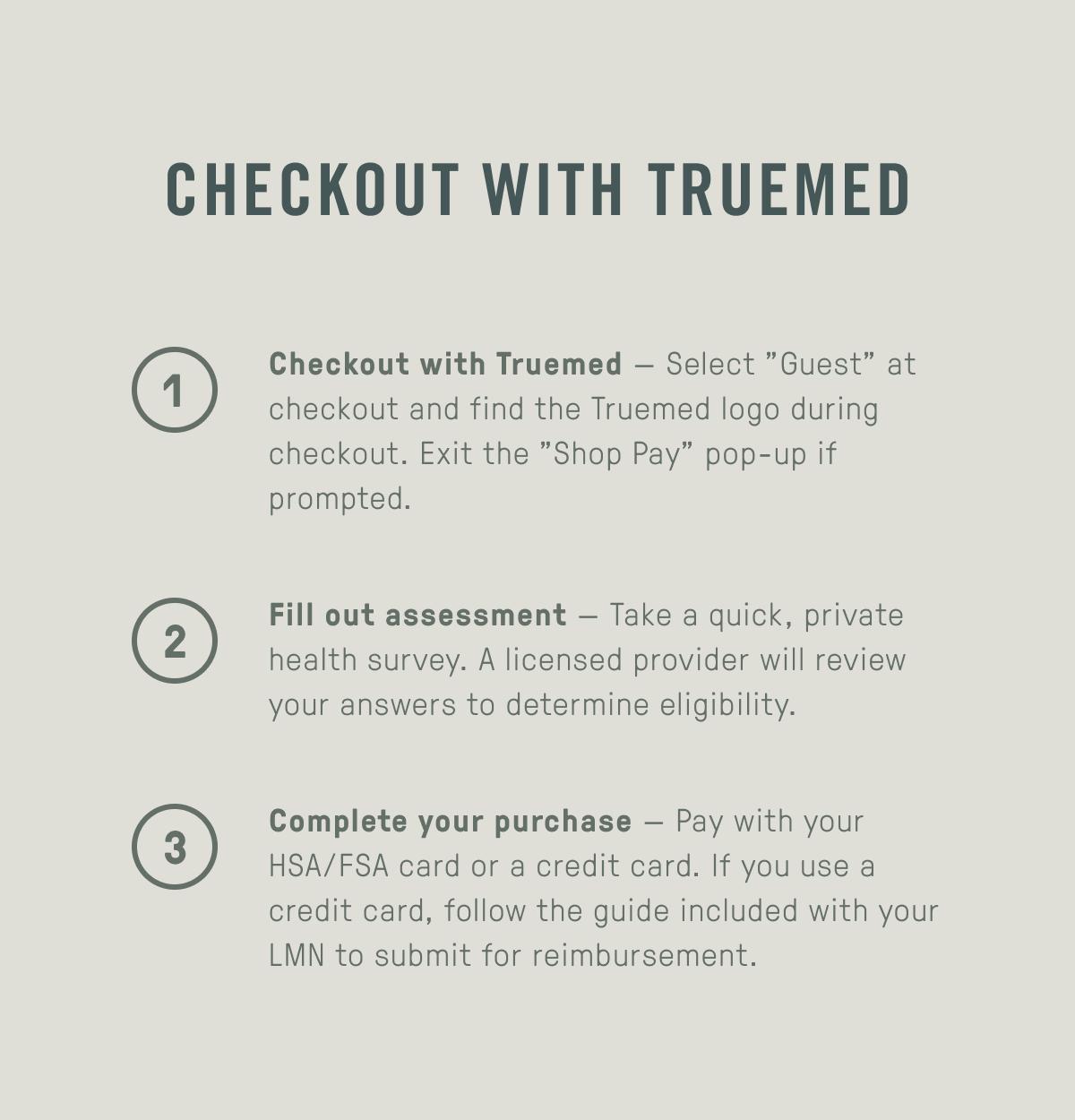 Checkout with Truemed