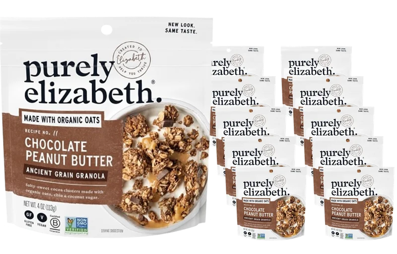 Image of Purely Elizabeth Chocolate Peanut Butter Granola (10 Pack)