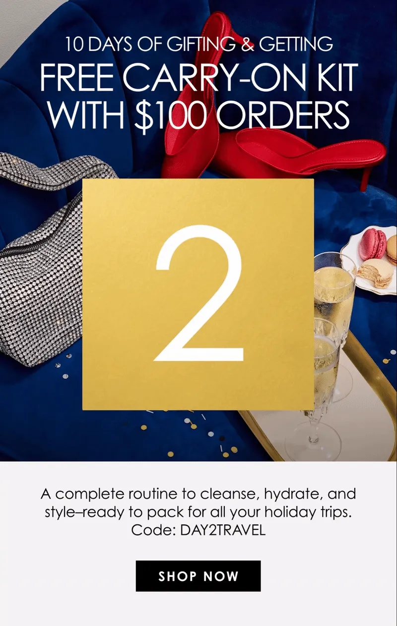 Free Carry-On Kit with $100 Orders | Shop Now