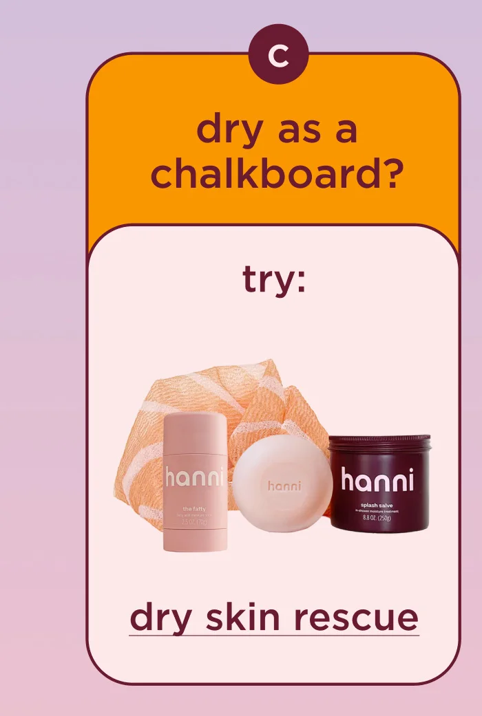 dry as a chalkboard? try: dry skin rescue
