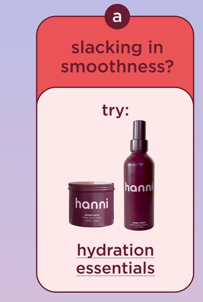 slacking in smoothness? try: hydration essentials