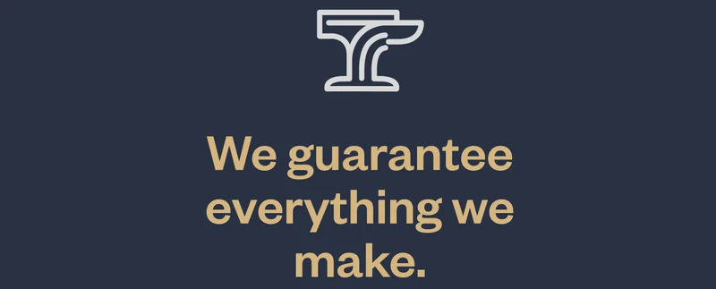 Ironclad Guarantee. Quality clothing  you can trust. We guarantee it.