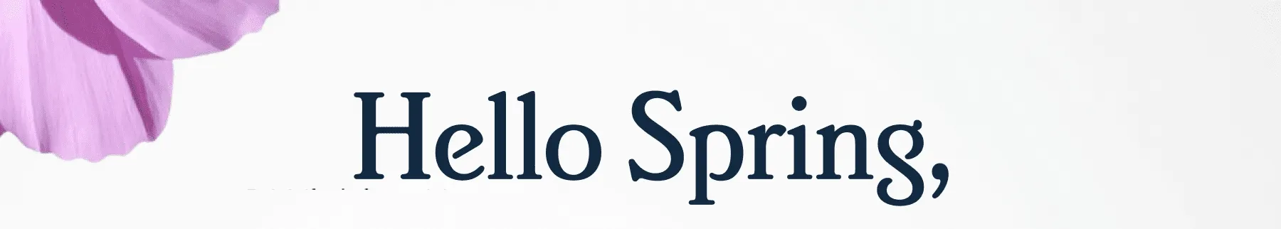 Hello spring!