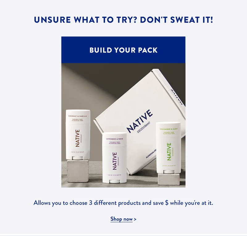 Unsure What To Try? Don't Sweat It! | Build Your Pack | Allows You to Choose 3 Different Scents and Save $ While You're At It. | Shop Now