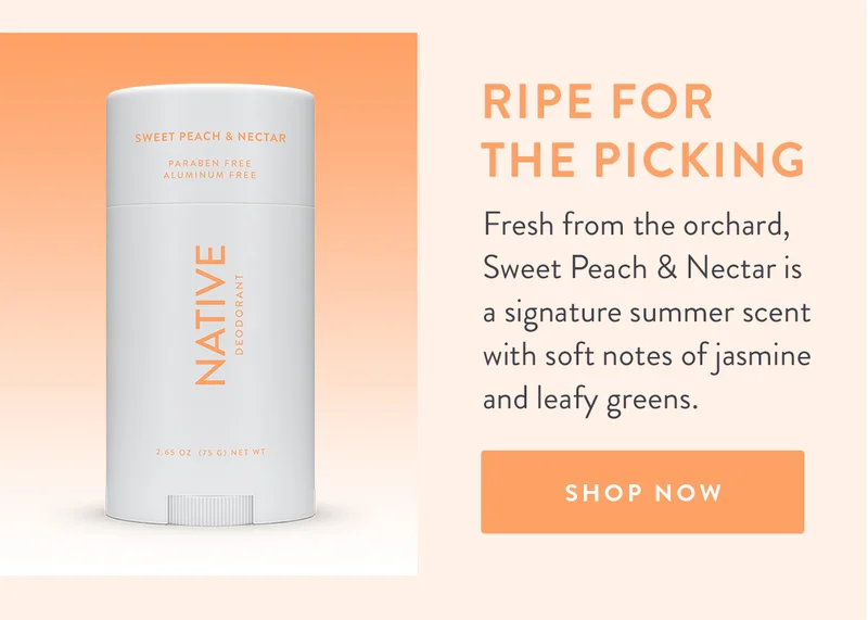 RIPE FOR THE PICKING | Fresh from the orchard, Sweet Peach & Nectar is a signature summer scent with soft notes of jasmine and leafy greens. | SHOP NOW