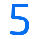 A blue number 5