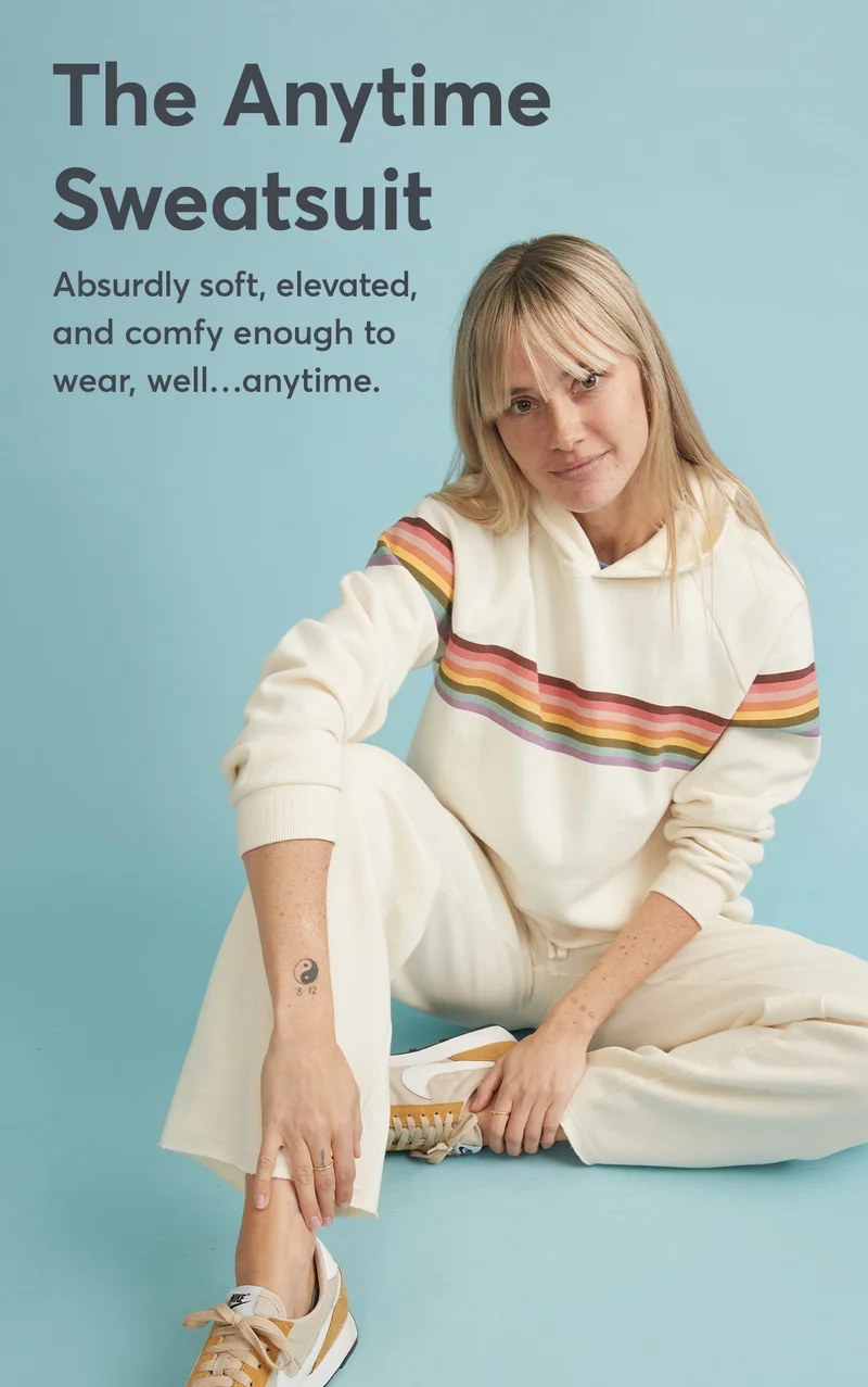 The Anytime Wide Leg Sweatsuit