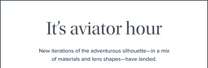 it's aviator hour