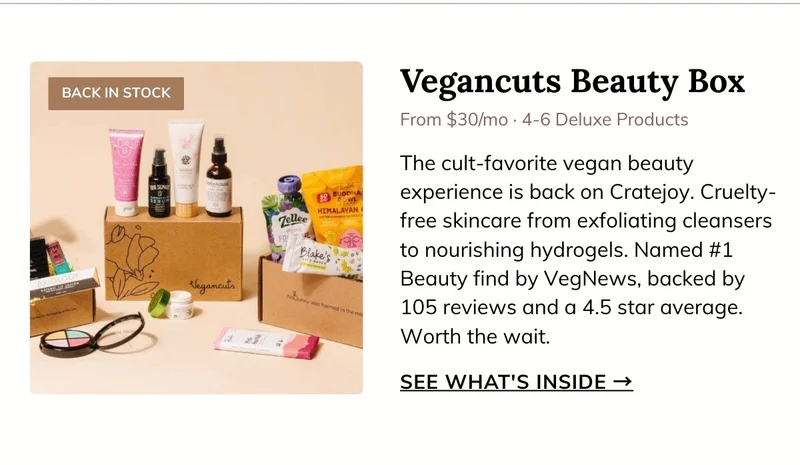 Vegancuts Monthly Beauty Box