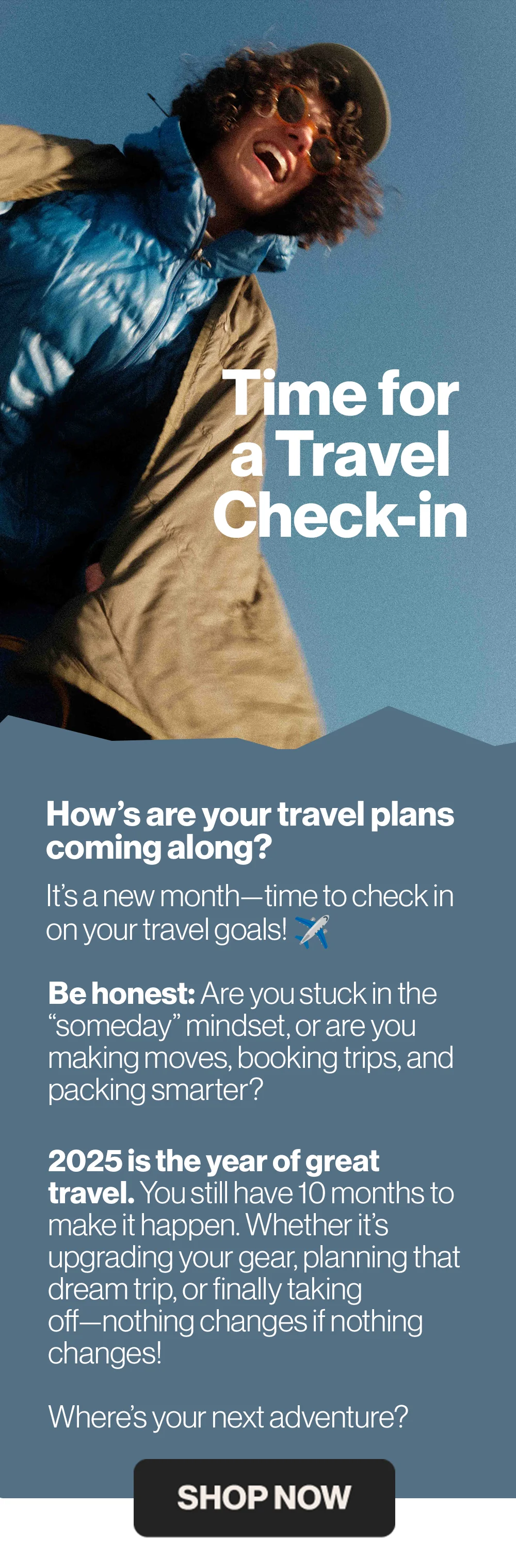 time for a travel check in