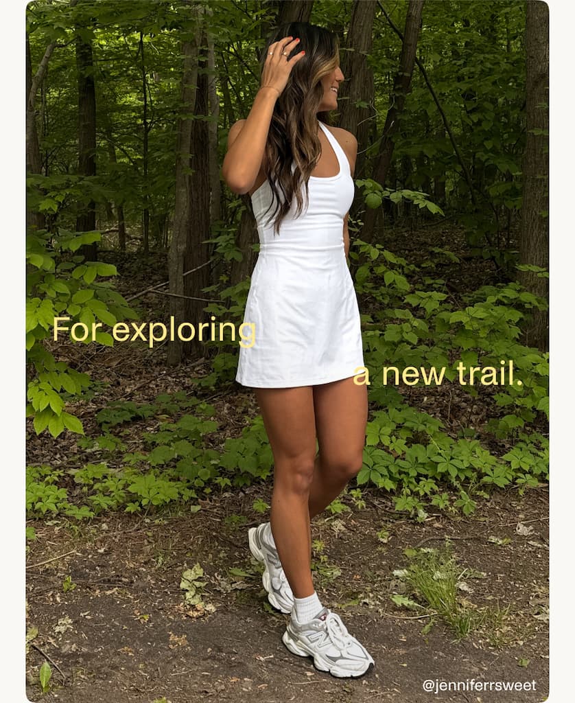 Spacedye Prep Halter Dress in Cloud White