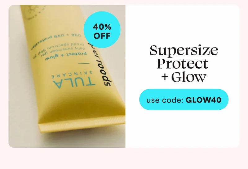 Supersize Protect + Glow use code: discount code