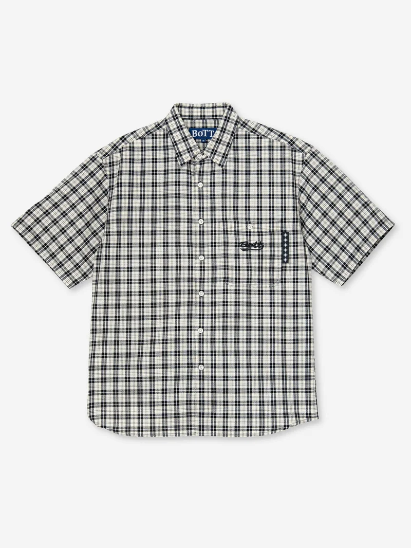Image of BoTT Plaid S/S Shirt - Black