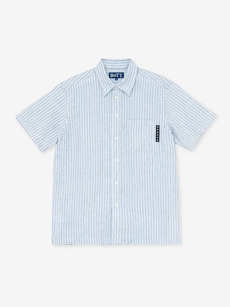 Image of BoTT Striped S/S Shirt - Light Blue