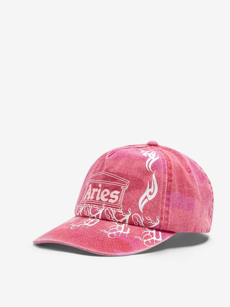 Image of Aries Camo Angel Temple Cap - Pink