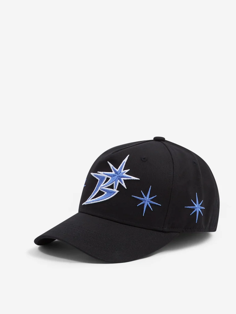 Image of BoTT B Logo Sparkle Structured 5-Panel Cap - Black