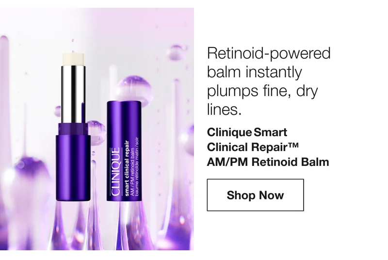 Retinoid-powered balm instantly plumps fine, dry lines. | Clinique Smart  Clinical Repair™  AM/PM Retinoid Balm  | Shop Now