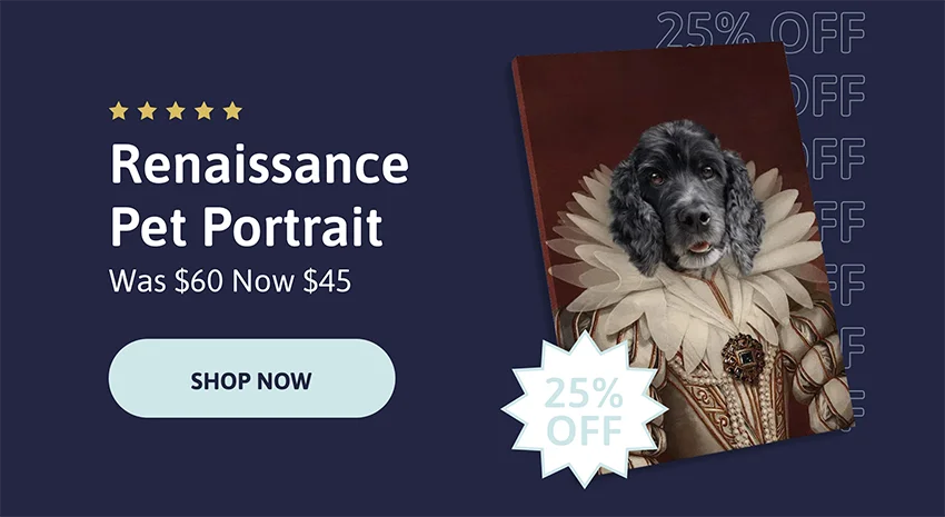 Renaisssance Pet Portrait. Was $60. Now $45