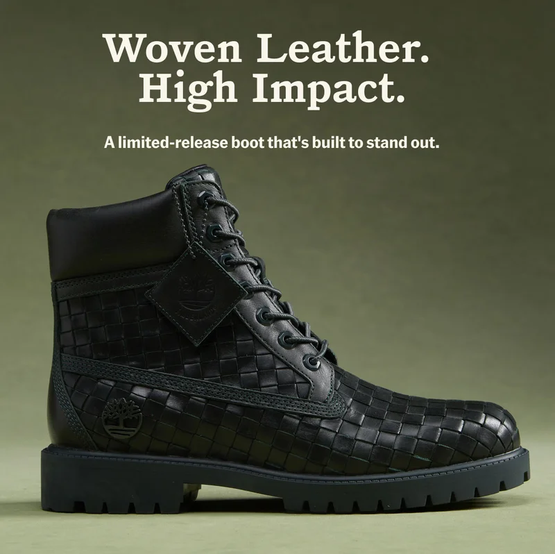 Woven Leather. High Impact. A limited-release boot that's built to stand out.