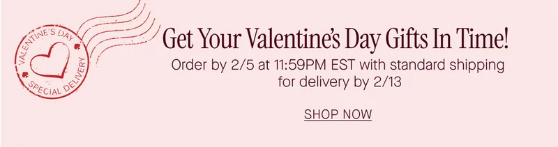 Get Your Valentines Day Gifts In Time!