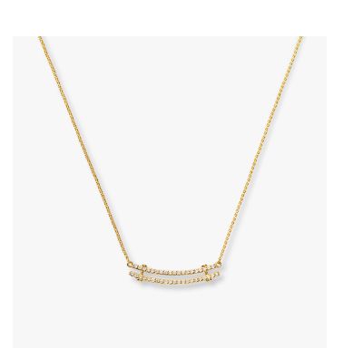 Diamond Pave Rivet Double Row Necklace