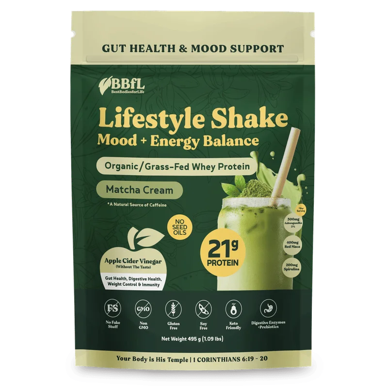 Image of BBfL Matcha Cream Lifestyle Shakes (Whey)