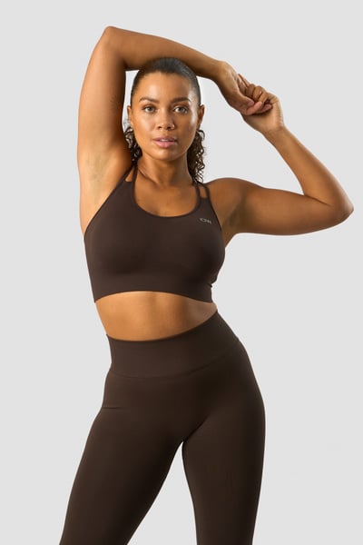 Image of Define Seamless Sports Bra Dark Brown