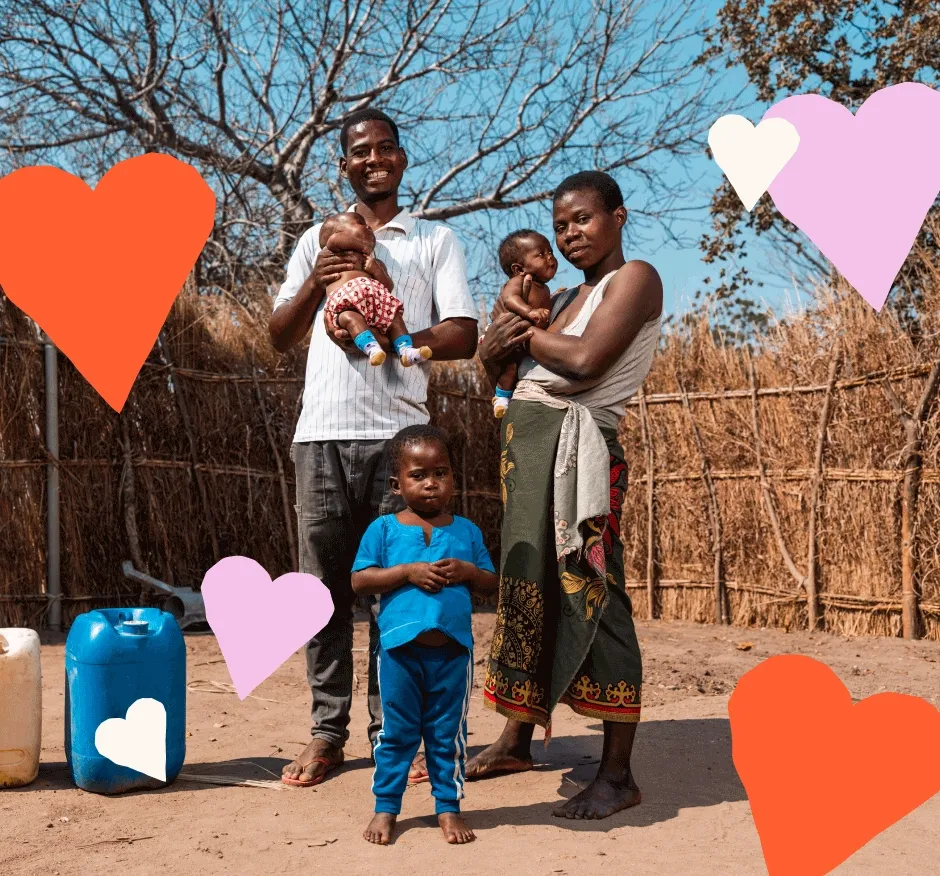 GIF of Mathias, Dorothy, and their three children.