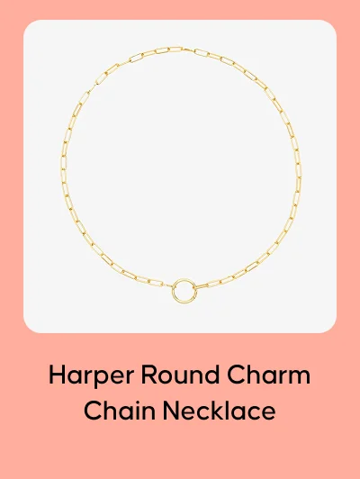 Harper Round Charm Chain Necklace