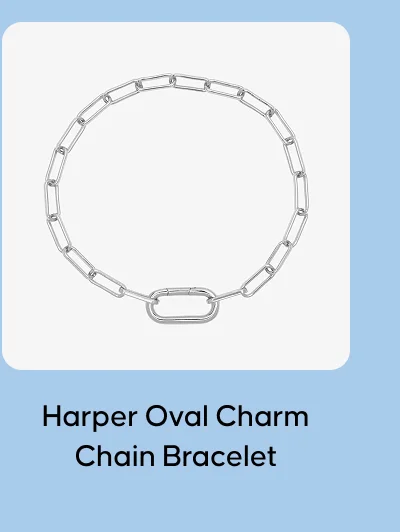 Harper Oval Charm Chain Bracelet
