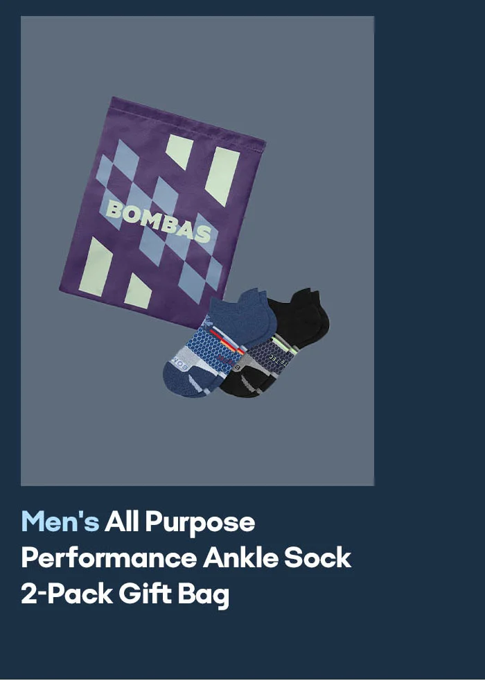 Men's All Purpose Performance Ankle Sock 2-Pack Gift Bag