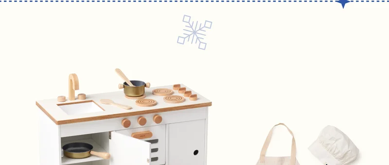 The Play Kitchen + Complete Chef Set