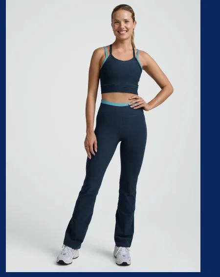 Spacedye Layered Bootcut Pant in Nocturnal Navy