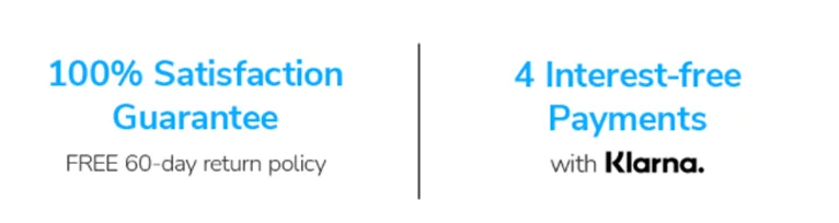 Free 60-Day Return Policy - 4 Interest-Free Payments with Klarna