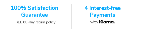Free 60-Day Return Policy - 4 Interest-Free Payments with Klarna