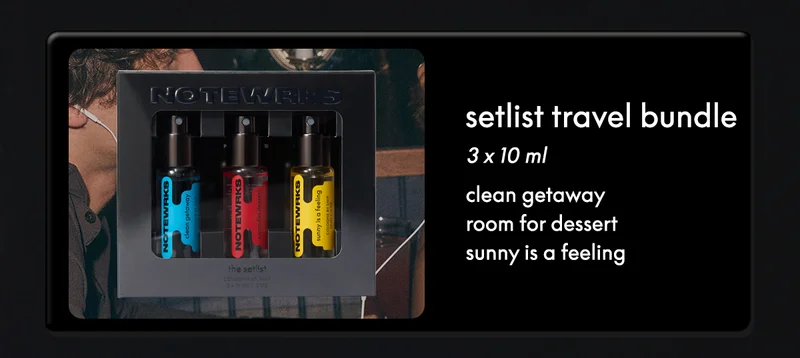 the setlist travel bundle: clean getaway • room for dessert •&nbsp;sunny is a feeling