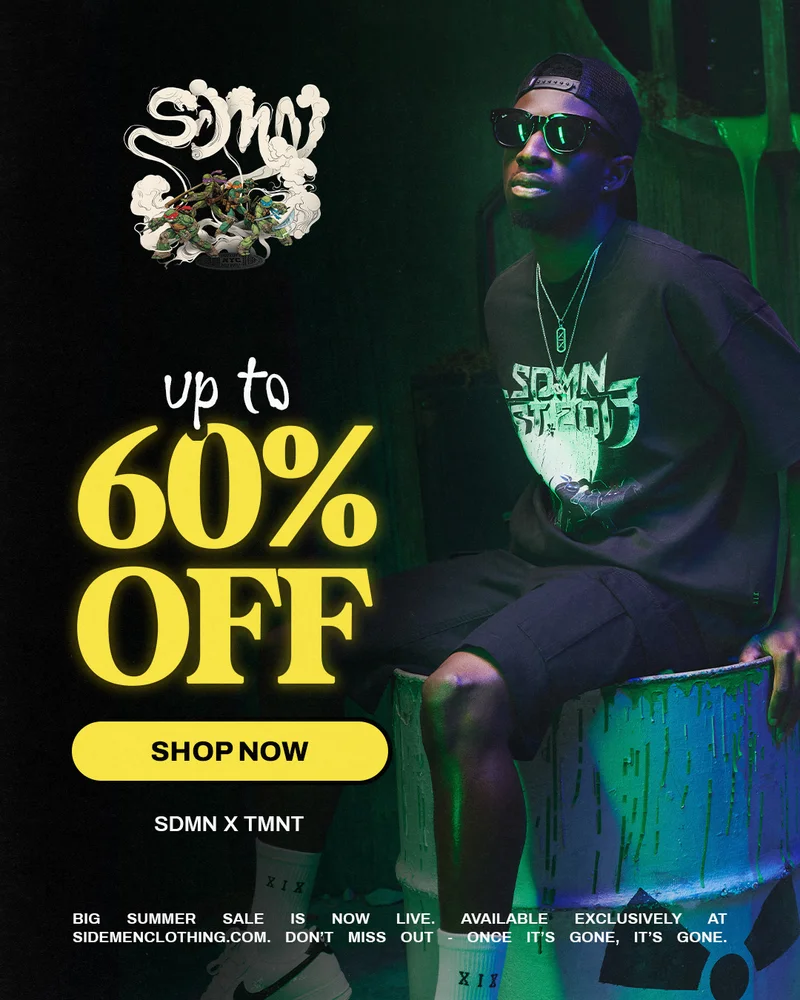 SDMN x TMNT summer sale graphic