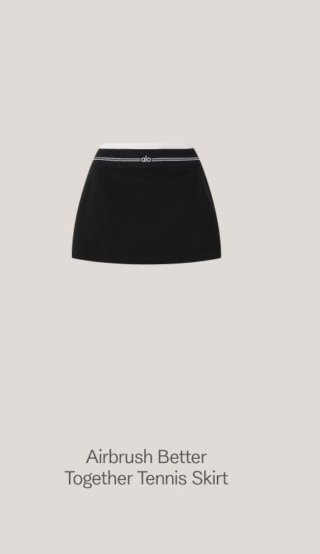Airbrush Better Together Tennis Skirt - black