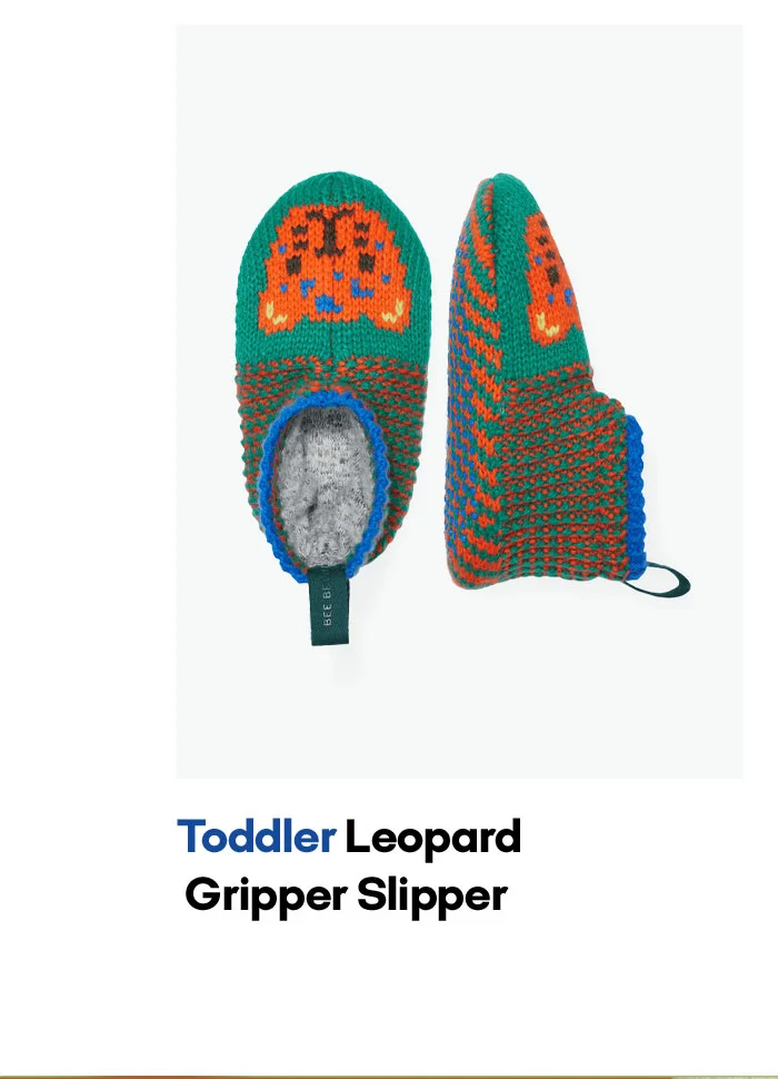 Toddler Leopard Gripper Slipper