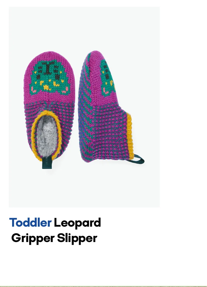 Toddler Leopard Gripper Slipper