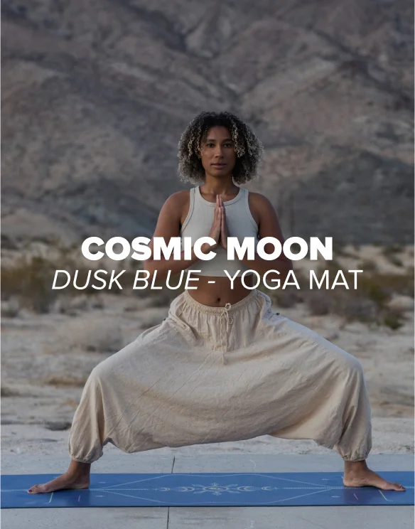 Cosmic Moon Yoga Mat - Dusk Blue