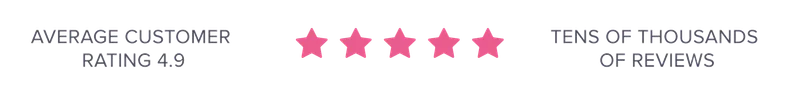 Average customer rating 4.9 stars