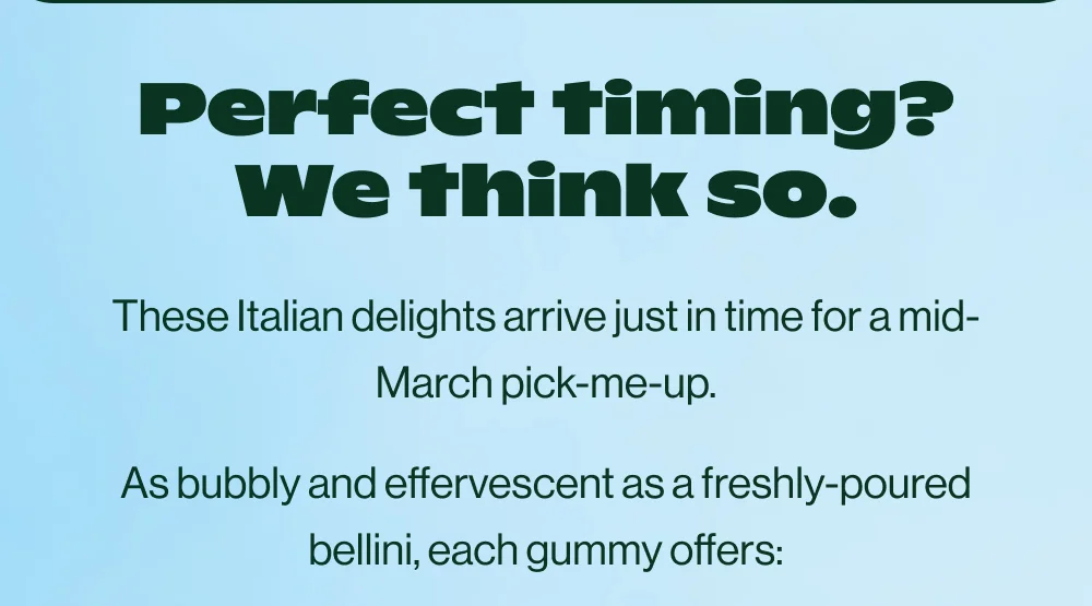 perfect timing ? we think so