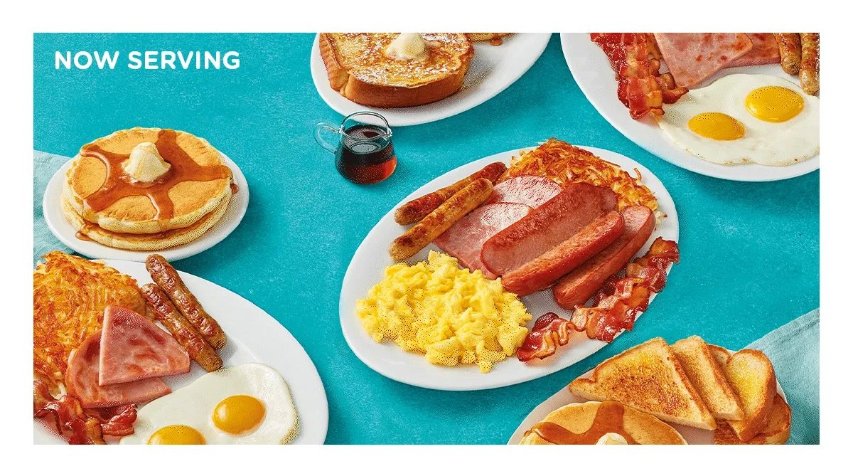 NOW SERVING ULTIMATE BREAKFEASTS®