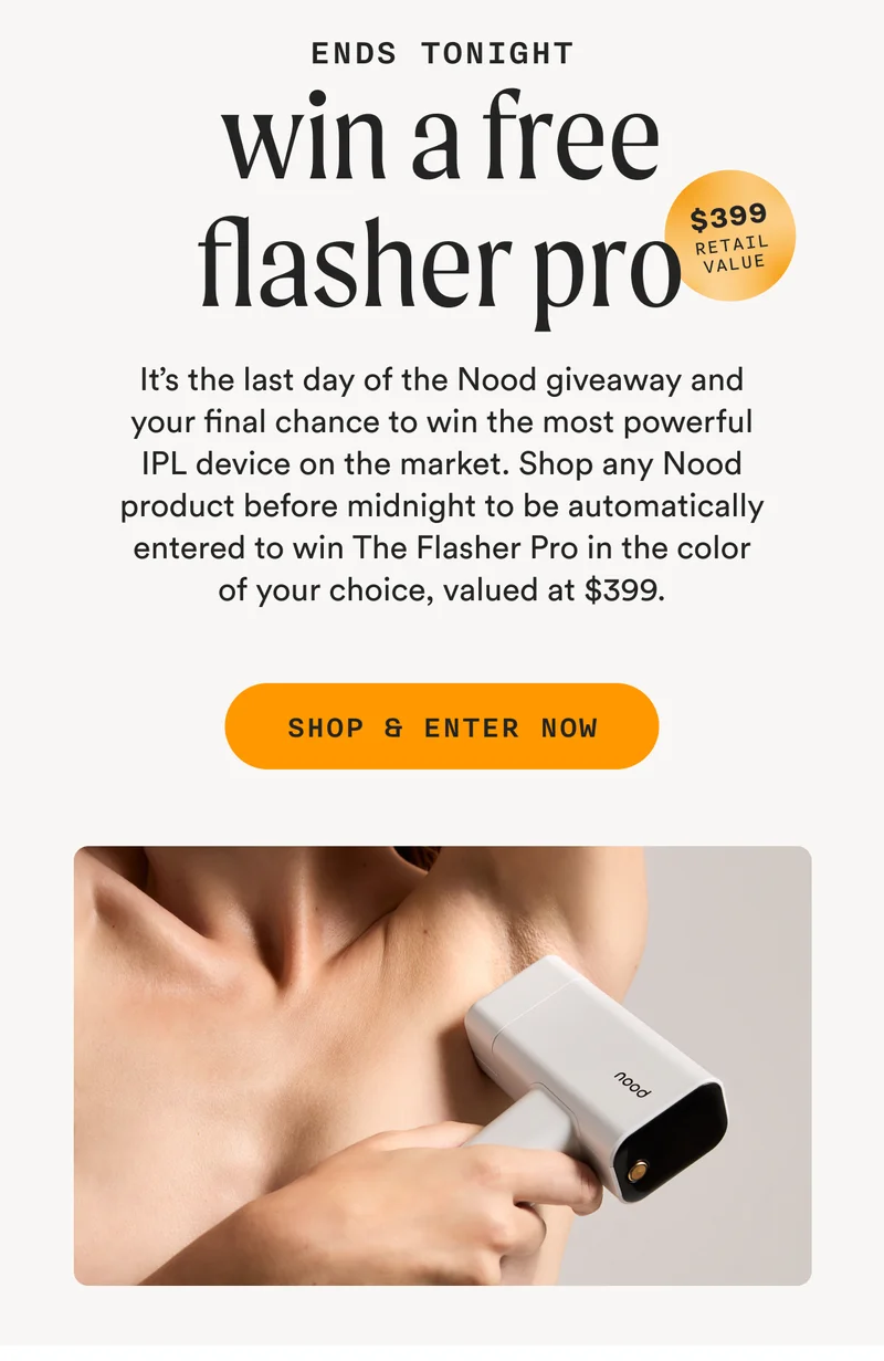 Ends Tonight - Win a free flasher pro ($399 retail value) - SHOP & ENTER NOW