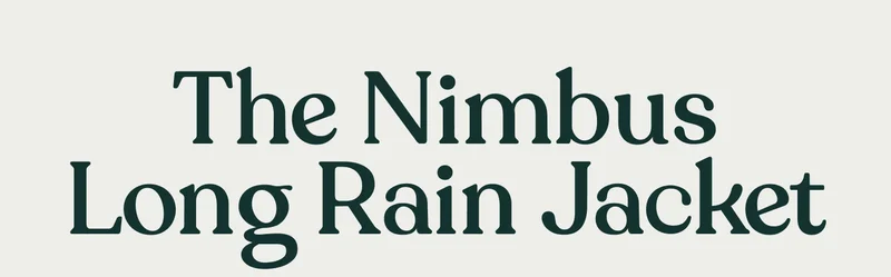 The Nimbus Long Rain Jacket